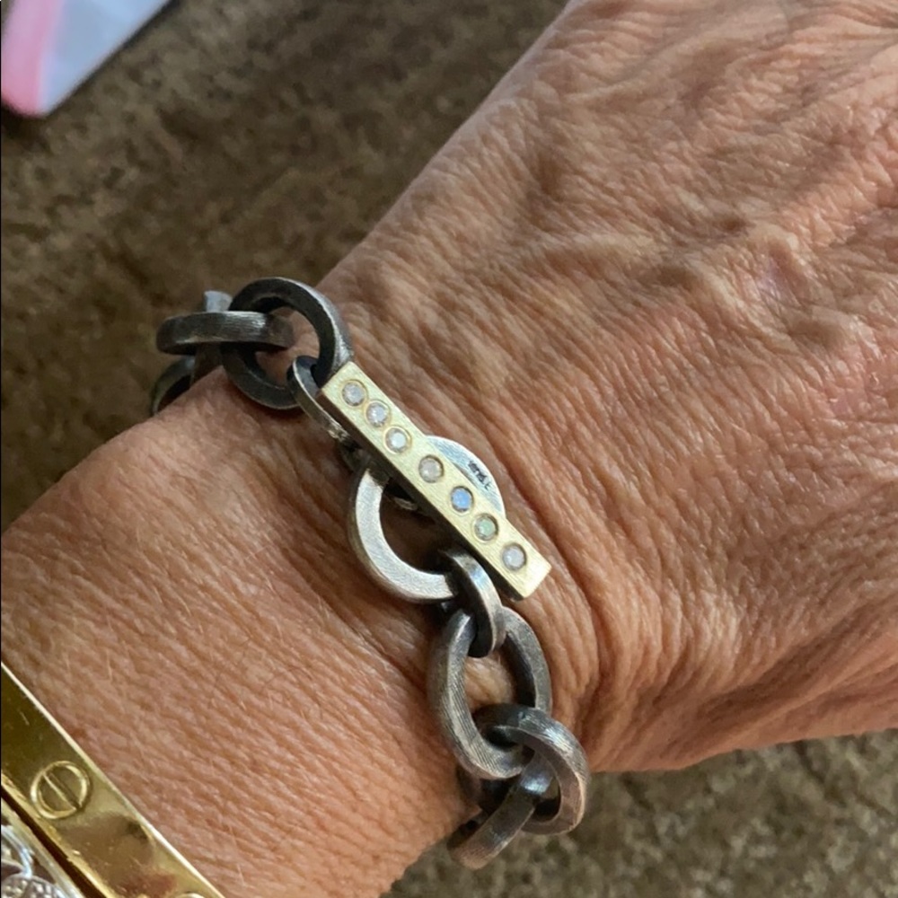 Renee Escobar diamond toggle bracelet